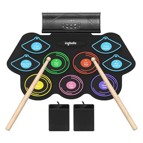 ください Electronic Drum Set， Roll Up Drum Practice Pad with Headphone Jack ...