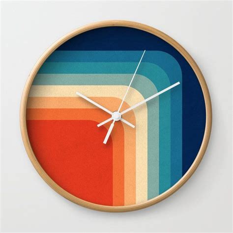 Buy Retro 70s Color Palette III Wall Clock by alisagal. Worldwide ...