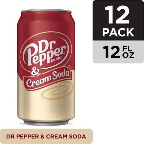 Dr Pepper & Cream Soda, 12 fl oz cans, 12 pack - Walmart.com - Walmart.com