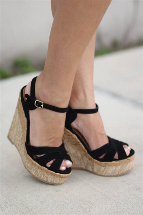 Black Wedges | Black Shoes | Strappy Wedges – Saved by the Dress