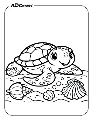 Sea Turtle Coloring Pages | ABCmouse