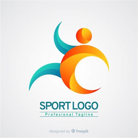 Free Vector | Sport logo template with abstract shapes