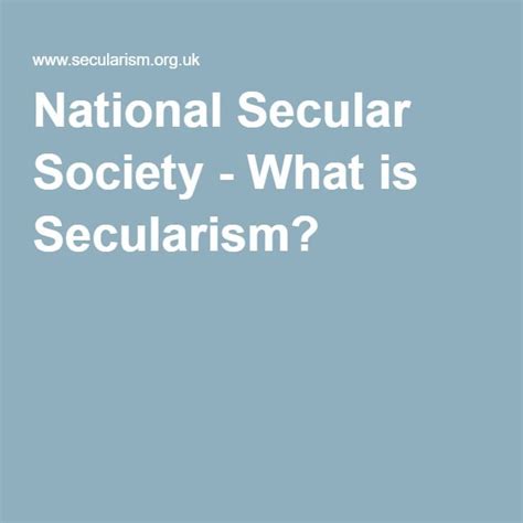 National Secular Society | Secularism, Society, Religion