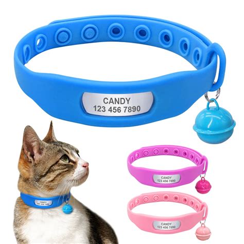 Personalized Cat Collar Custom Engraved Cat Collars With Bell ...