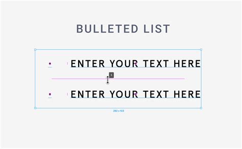 Create a bulleted list – Figma