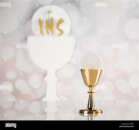 Holy communion elements on white background Stock Photo - Alamy