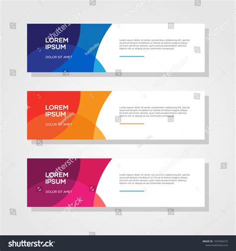 Modern Colorful Banner Design Idea Stock Vector (Royalty Free ...