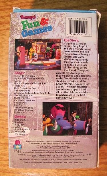 Barneys Fun & Games VHS VIDEO 1996