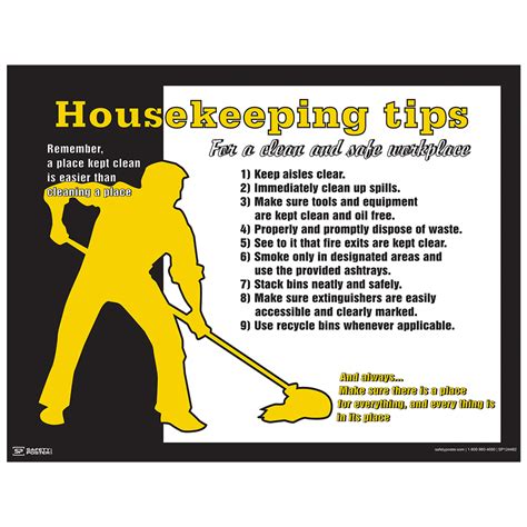 Safety Poster - Housekeeping Tips For Clean Safe Workplace - CS621319