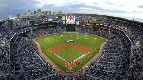 Aerial View Of Stadium With Atlanta Braves Players HD Braves Wallpapers ...