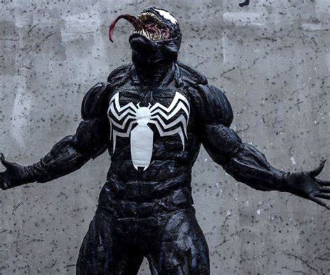 Venom Muscle Suit Costume | Black spiderman costume, Venom costume ...