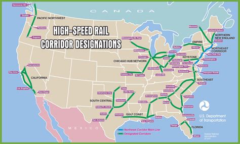 USA high speed rail map