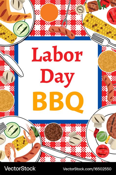 Labor day bbq Royalty Free Vector Image - VectorStock