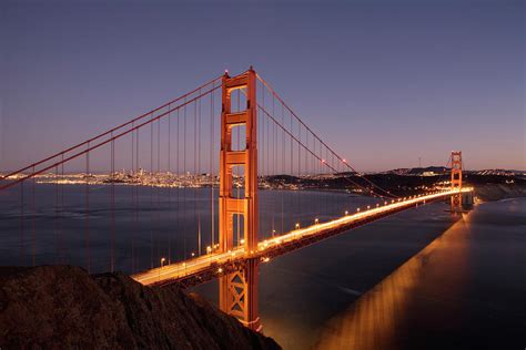 Golden Gate Bridge At Night Photograph by Stephanhoerold - Fine Art America