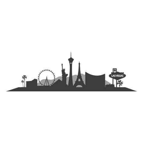 Las Vegas Skyline Silhouette Png | Free PNG Image