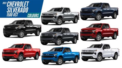 2023 Chevrolet Silverado 1500 RST - All Color Options - Images ...