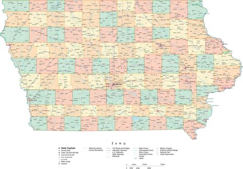 Iowa County Map Printable