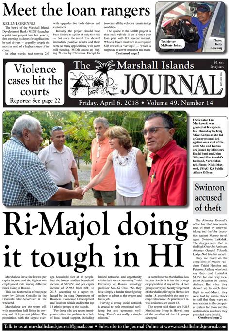 Marshall Islands Journal April 20, 2018 • Marshall Islands Guide