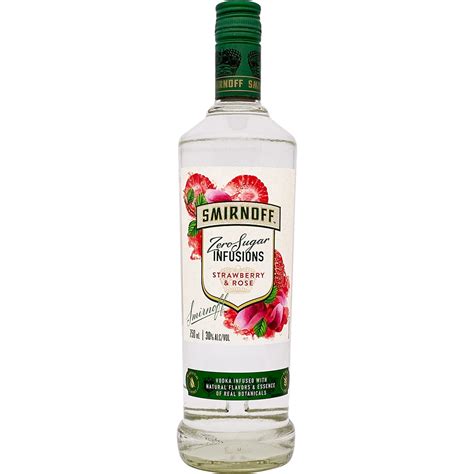 Smirnoff Zero Sugar Infusions Strawberry & Rose Vodka | GotoLiquorStore