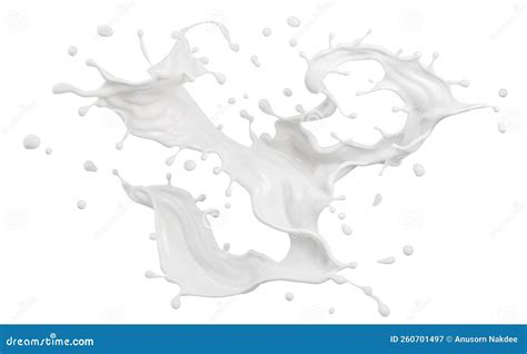 White Milk Splash Isolated on Background Stock Illustration ...