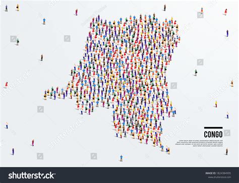 Congo Map Large Group People Form Stock Vector (Royalty Free ...