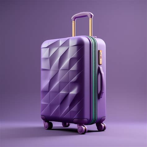 Premium AI Image | a purple suitcase with wheels