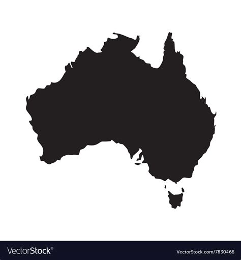 Map of australia Royalty Free Vector Image - VectorStock