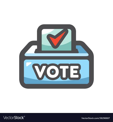 Ballot voting box icon cartoon Royalty Free Vector Image