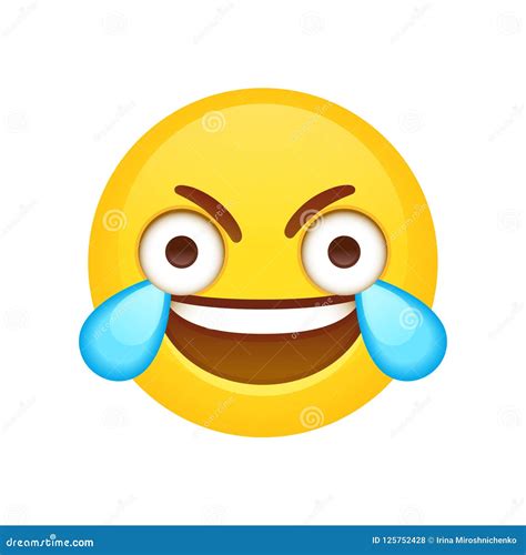 Open Eye Crying Laughing Emoji Stock Vector - Illustration of meme ...