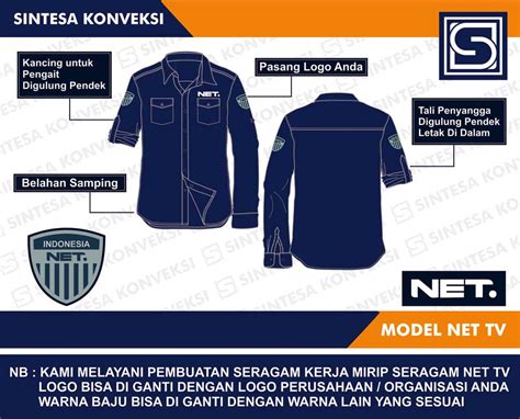 Seragam NET TV Berkualitas » Desain Baju Dan Jasa Pembuatannya