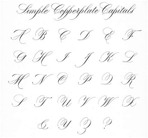 Copperplate Script - Simple Capitals | Copperplate calligraphy ...