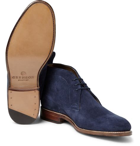 Lyst - Grenson Marcus Suede Chukka Boots in Blue for Men