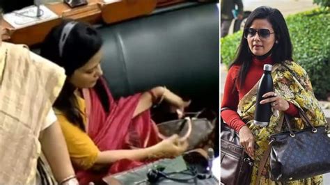 TMC MP Mahua Moitra HIDES her Louis Vuitton bag in Lok Sabha during ...