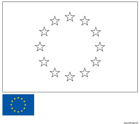 Coloriage Drapeau Union Europeenne Europe European Union Flag Dessin ...