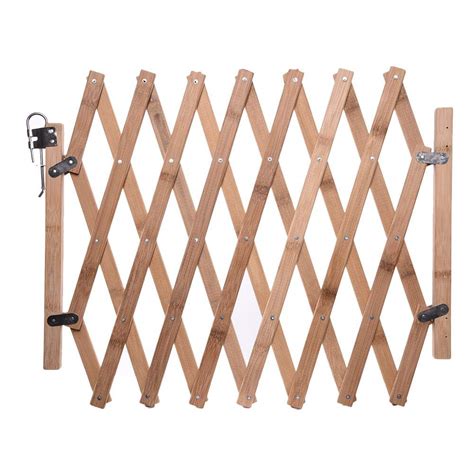 Buy Barrier for Dogs, Dog Fence Made of Wood, Retractable Guard Barrier ...