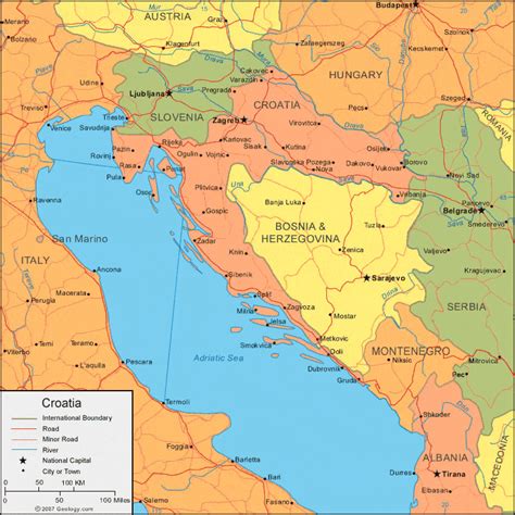 Croatia Map and Satellite Image