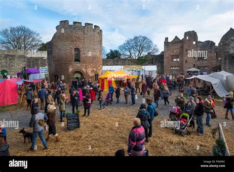 Medieval Christmas Fayre at Ludlow Castle, Shropshire Stock Photo - Alamy