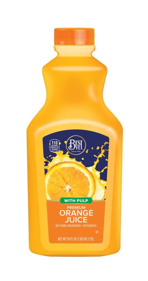 Premium Orange Juice With Pulp 52FL OZ - Best Yet Brand