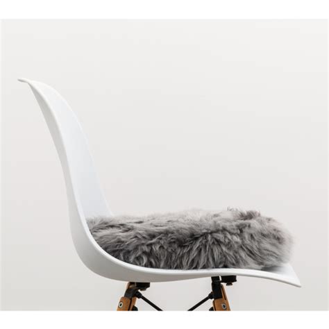 Round Sheepskin Chair Pad - Grey - City Cows