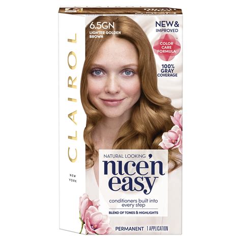 Clairol Nice'n Easy Permanent Hair Color Crème 6.5GN Lighter Golden ...