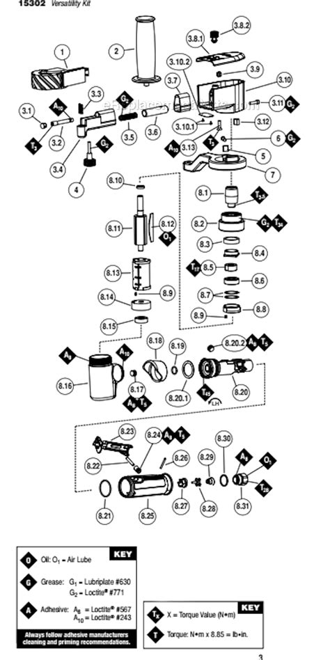 Dynabrade 15302 Parts List and Diagram : eReplacementParts.com