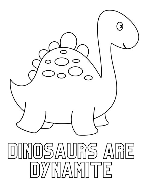 Dinosaurs Color Pages Dinosaur Coloring Page Free Cute Dinosaur ...