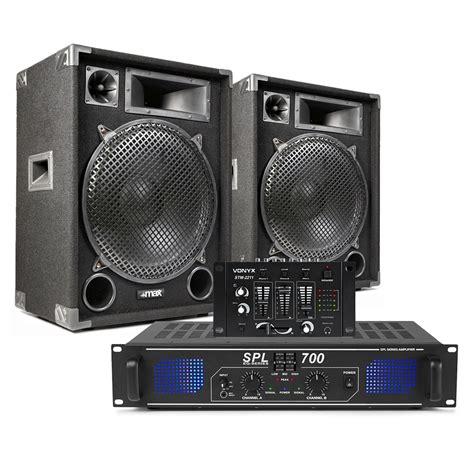 DJ Set for Kids - 15" Speakers, Amplifier & Mixer