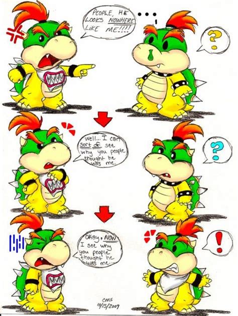 Bowser Jr. and Baby Bowser confusion. | Mario comics, Super mario memes ...