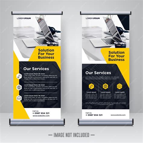 Premium Vector | Corporate rollup or x banner design template