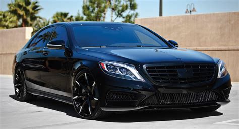 Mean Black Mercedes S-Class on Custom Wheels — CARiD.com Gallery