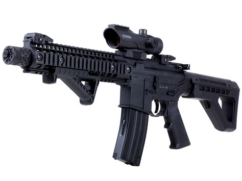 Buy Cheap Crosman DPMS SBR Full-Auto BB Air Rifle Kit, w Red Dot Sight ...