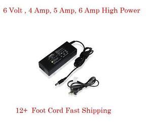 AC/DC 6 VOLT Power Supply Adapter 2.5/5.5mm 4,Amp, 5 Amp, 6 Amp High ...