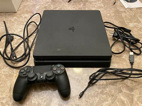 SONY PLAYSTATION 4 SLIM 500GB BLACK WITH CONTROLLER WORKING PERFECTLY ...