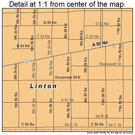 Linton Indiana Street Map 1844190